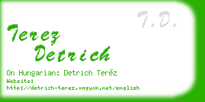 terez detrich business card